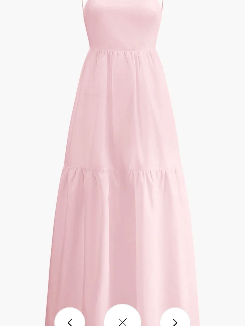 Commense- Light Pink Spaghetti Strap Maxi Dress